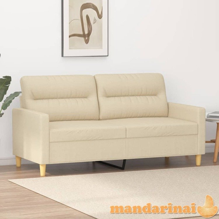 Dvivietė sofa, kreminės spalvos, 140cm, audinys