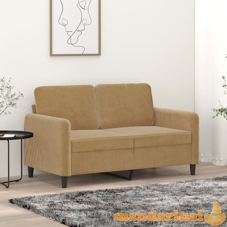 Dvivietė sofa, rudos spalvos, 120cm, aksomas