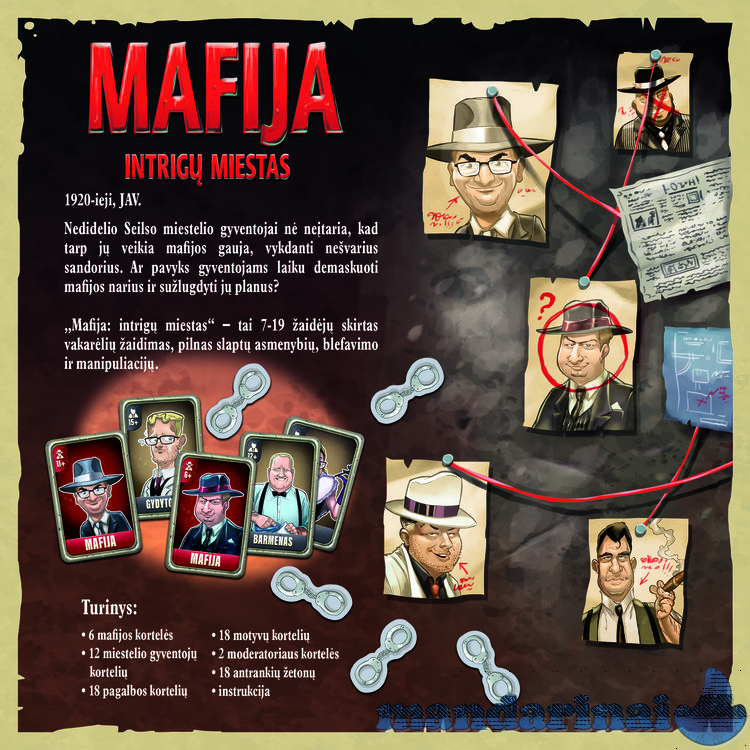 TREFL Žaidimas „Mafija: intrigų miestas“, LT