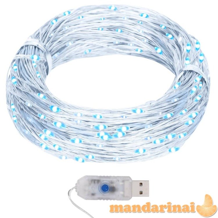 Mikro led girlianda, 40m, 400 šaltų baltų led, 8 funkcijos