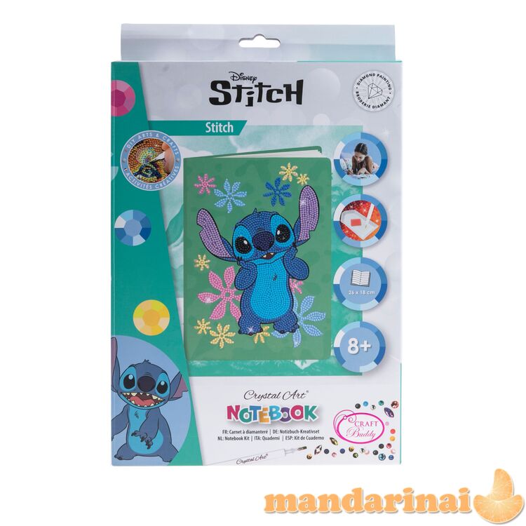 DISNEY CRYSTAL ART Užrašų knygelė „Stitch“