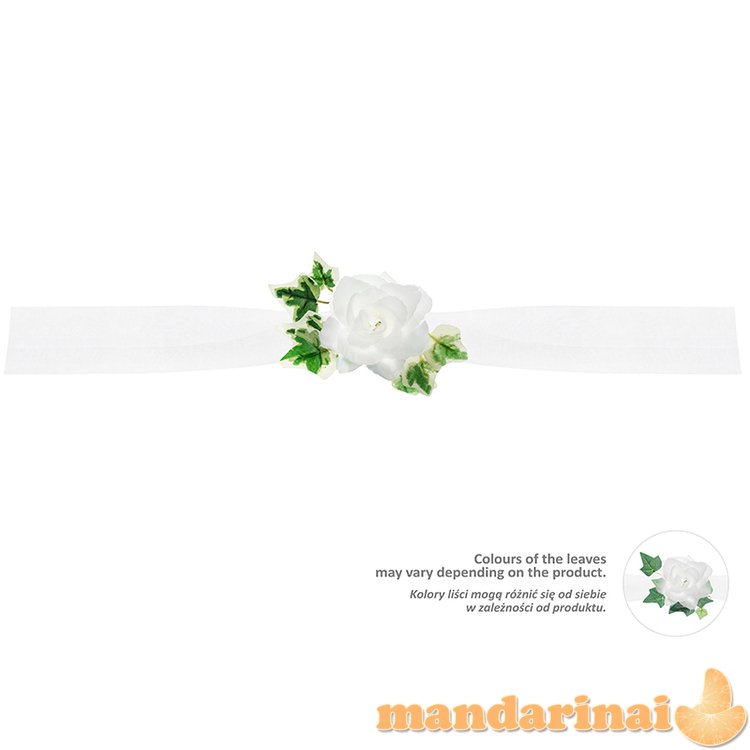 Tulle garland, white, 1.7m