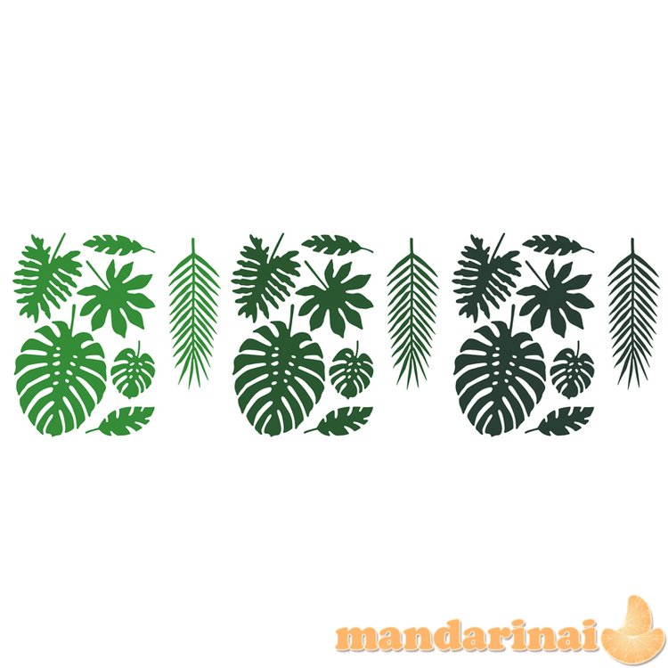 Decorations Aloha - Tropical leaves, mix (1 pkt / 21 pc.)