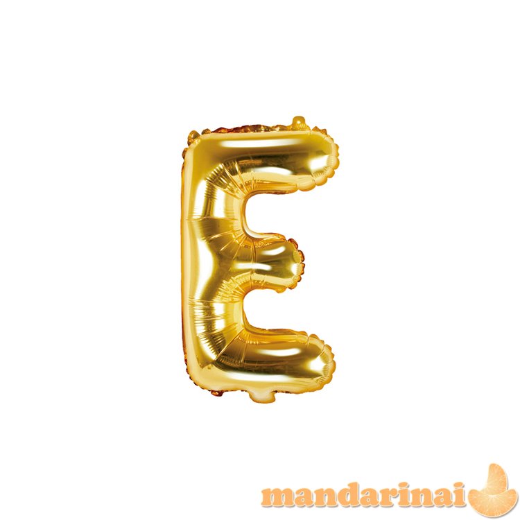 Foil Balloon Letter E , 35cm, gold