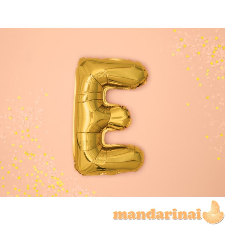 Foil Balloon Letter E , 35cm, gold