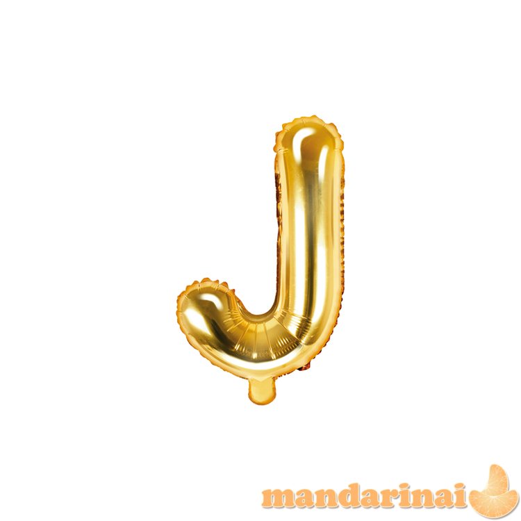 Foil Balloon Letter J , 35cm, gold