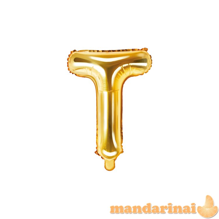 Foil Balloon Letter T , 35cm, gold