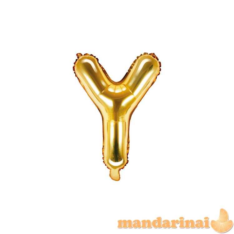 Foil Balloon Letter Y , 35cm, gold