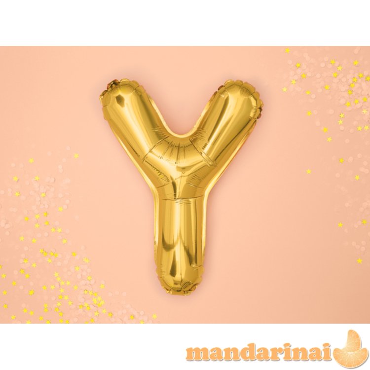 Foil Balloon Letter Y , 35cm, gold