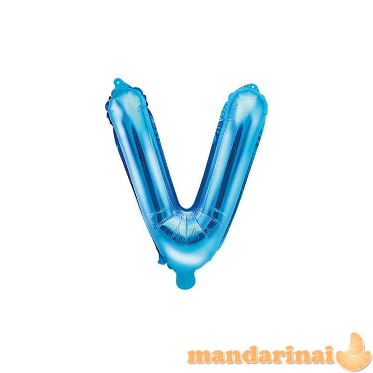 Foil Balloon Letter V , 35cm, blue