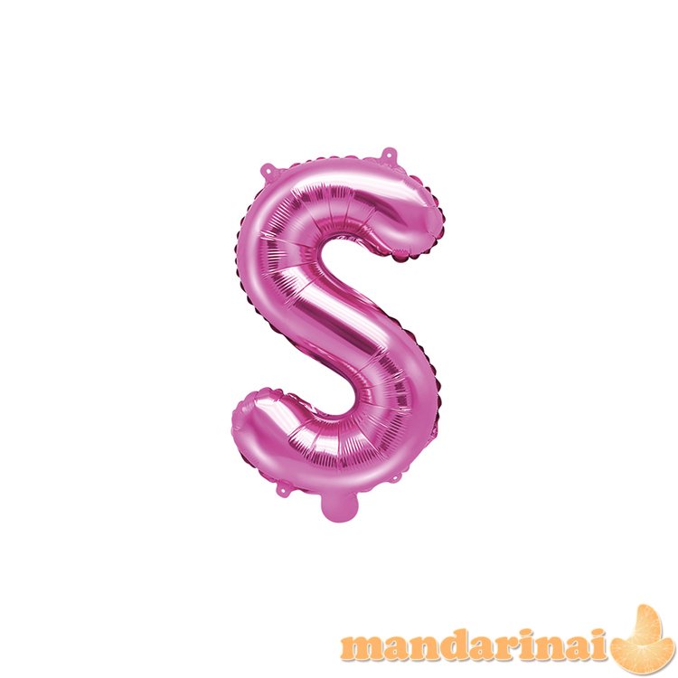 Foil Balloon Letter S , 35cm, dark pink