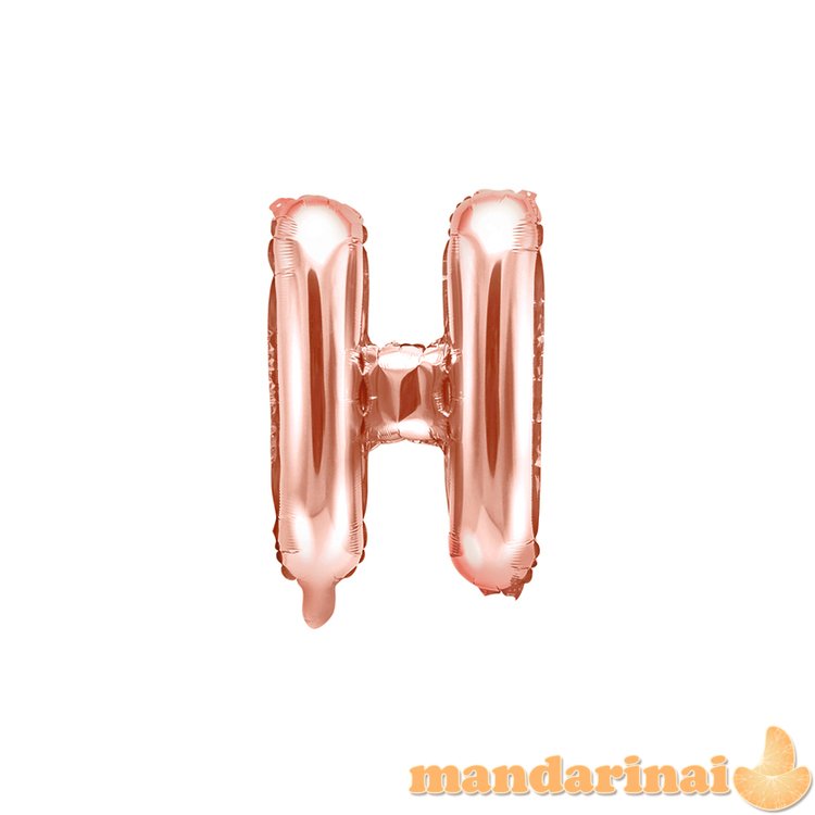 Foil Balloon Letter H , 35cm, rose gold