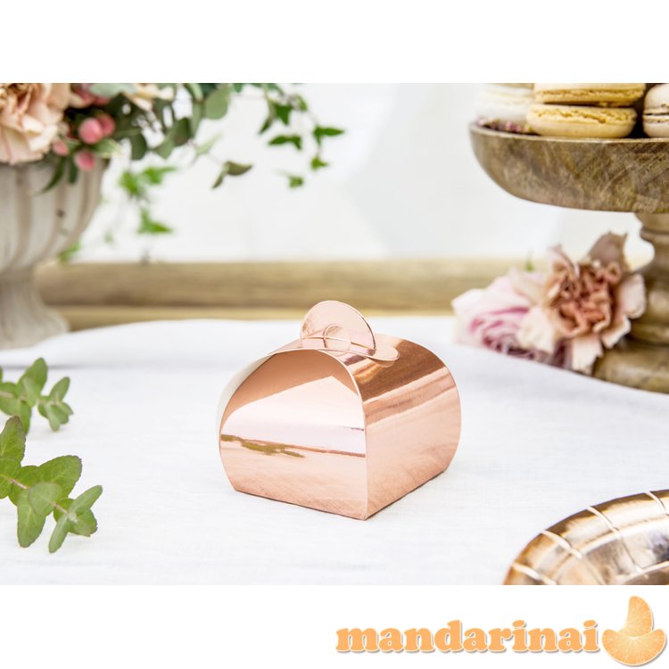 Boxes, rose gold, 6x6x5.5cm (1 pkt / 10 pc.)