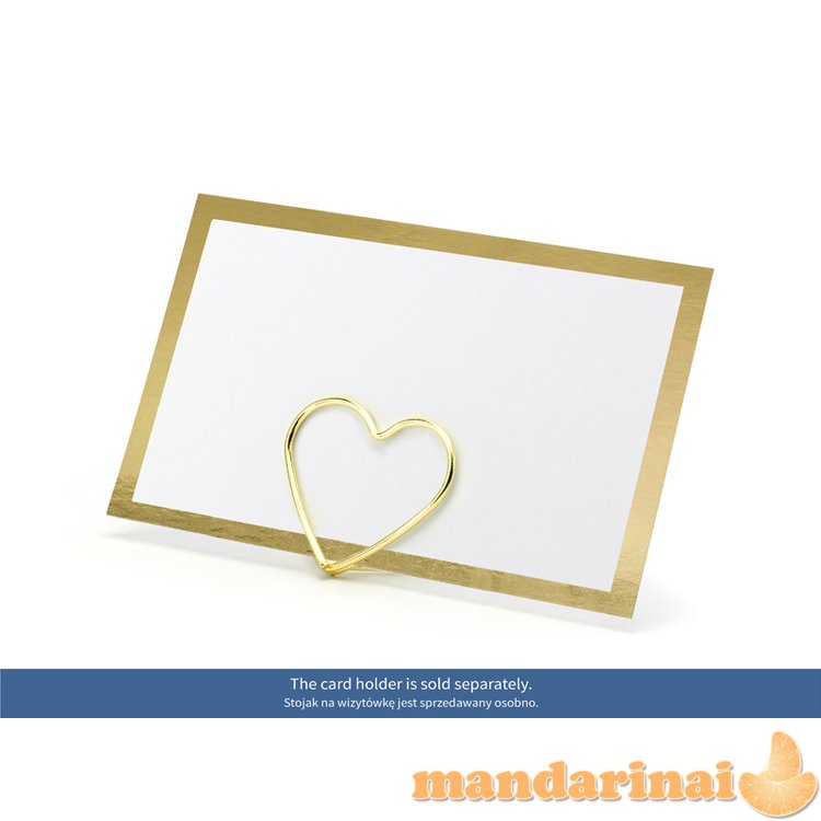 Place cards - Frame, gold, 9.5x5.5cm (1 pkt / 10 pc.)