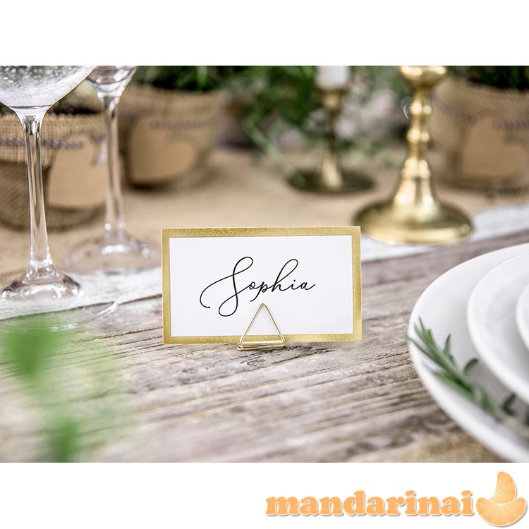 Place cards - Frame, gold, 9.5x5.5cm (1 pkt / 10 pc.)