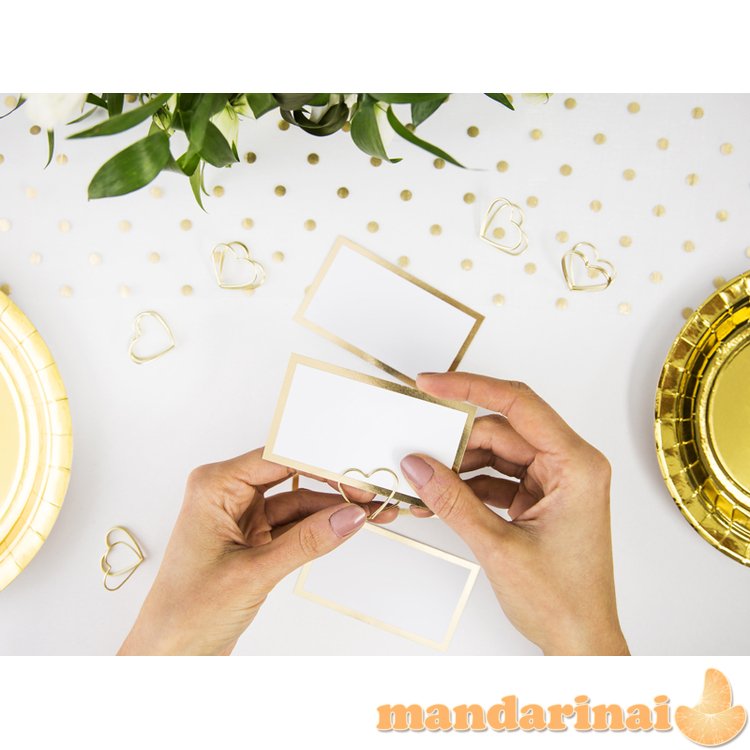 Place cards - Frame, gold, 9.5x5.5cm (1 pkt / 10 pc.)