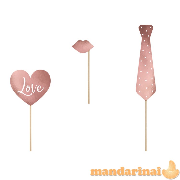 Wedding photo props, mix (1 pkt / 12 pc.)