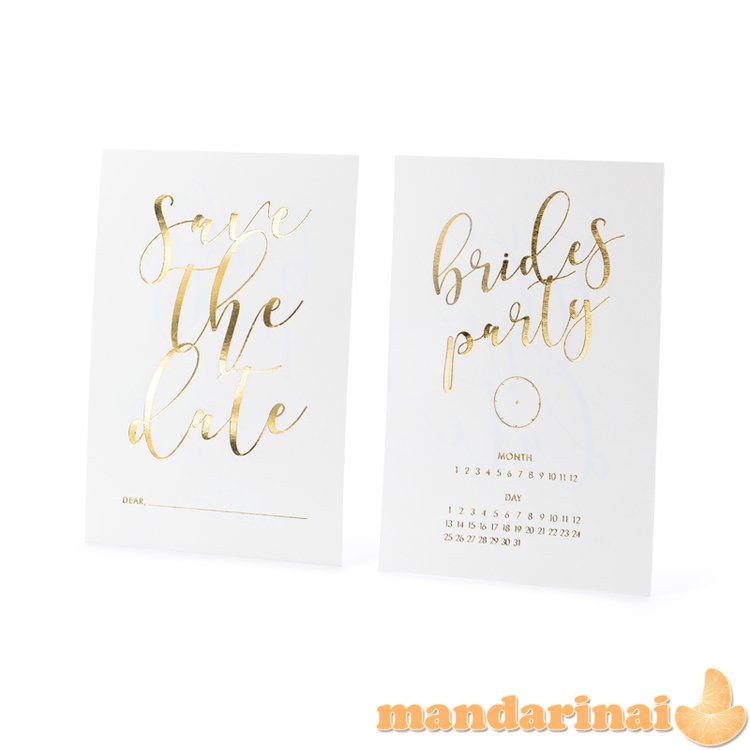 Invitations Save the date, white (1 pkt / 10 pc.)