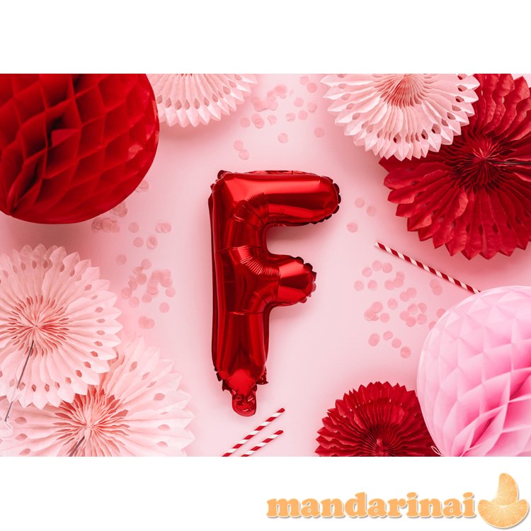 Foil Balloon Letter F , 35cm, red