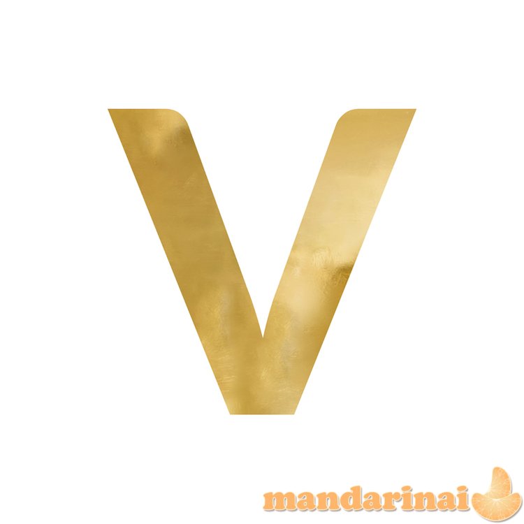 Mirror letter V , gold, 61x60 cm