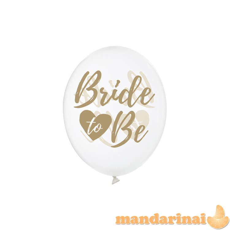 Balloons 30cm, Bride to be, Crystal Clear (1 pkt / 50 pc.)