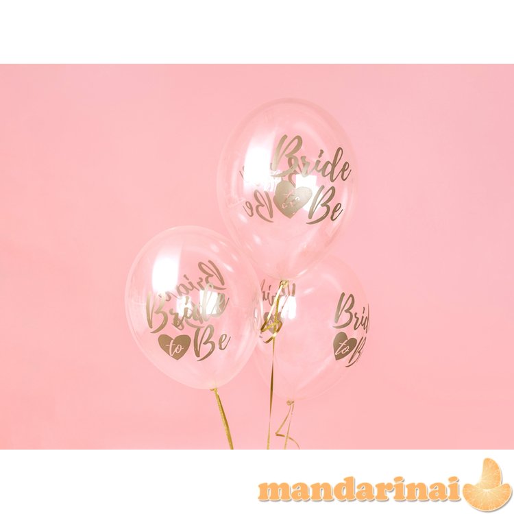 Balloons 30cm, Bride to be, Crystal Clear (1 pkt / 50 pc.)