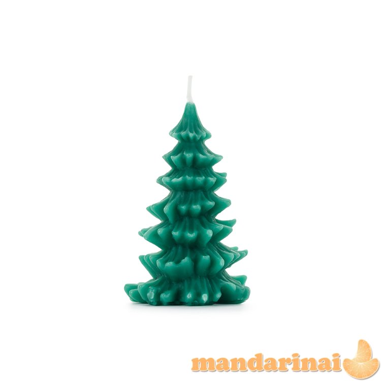 Candle Christmas Tree, 10 cm, dark green