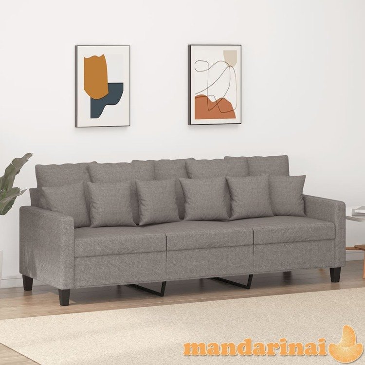 Trivietė sofa, taupe spalvos, 180cm, audinys