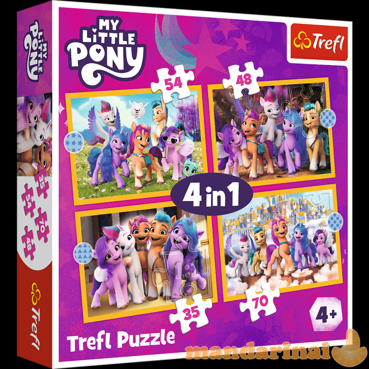 TREFL MY LITTLE PONY 4 dėlionių rinkinys „Mano mažasis ponis“