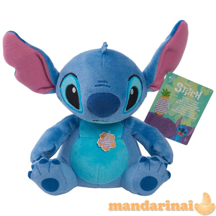 STITCH Pliušinis kvepiantis Stičas su garso efektais, 14 cm