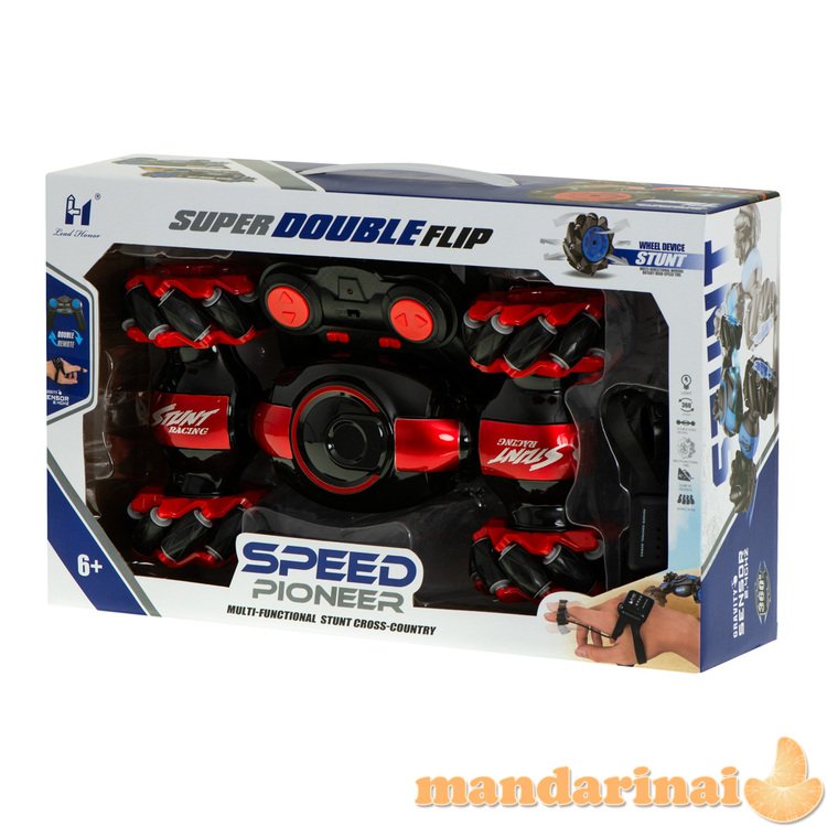 RC Speed ​​Pioneer Stunt Car 360 raudona.