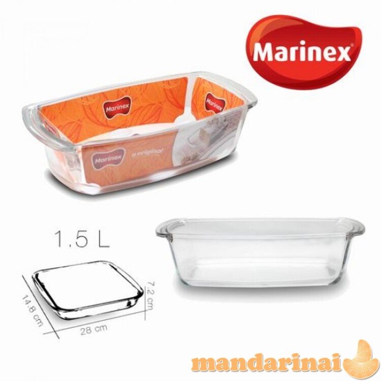 Indas kepimui stikl. 1.5L 27*14*7cm Marinex