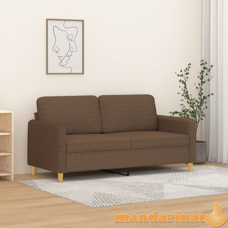 Dvivietė sofa, rudos spalvos, 140cm, audinys