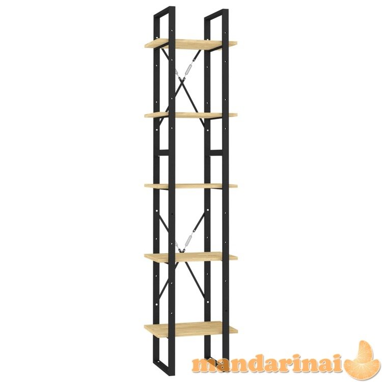 Spintelė knygoms, 5 lentynos, 40x30x175cm, pušies mediena