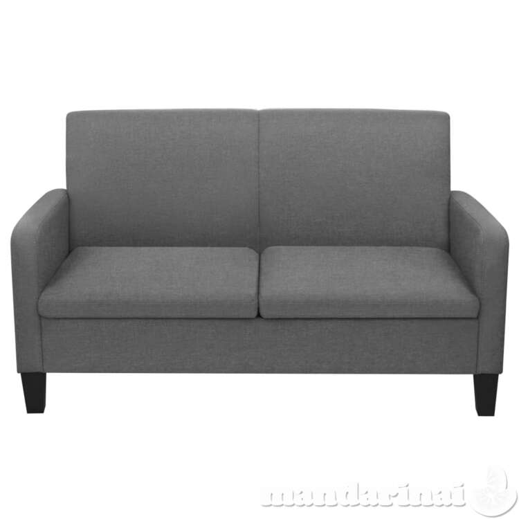 Dvivietė sofa, 135x65x76, tamsiai pilka