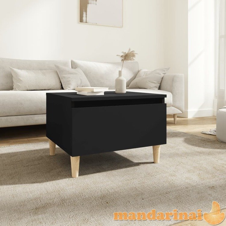 Šoninis staliukas, juodos spalvos, 50x46x35cm, apdirbta mediena