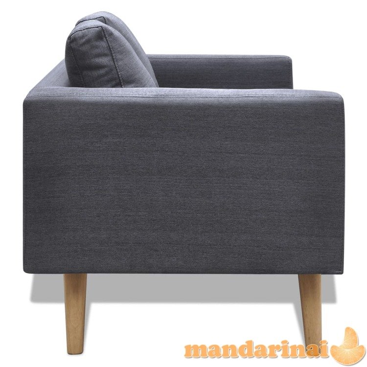 Dvivietė sofa, audinys, tamsiai pilka