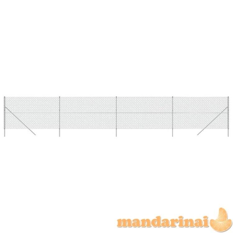 Tinklinė tvora, sidabrinės spalvos, 1,4x10m