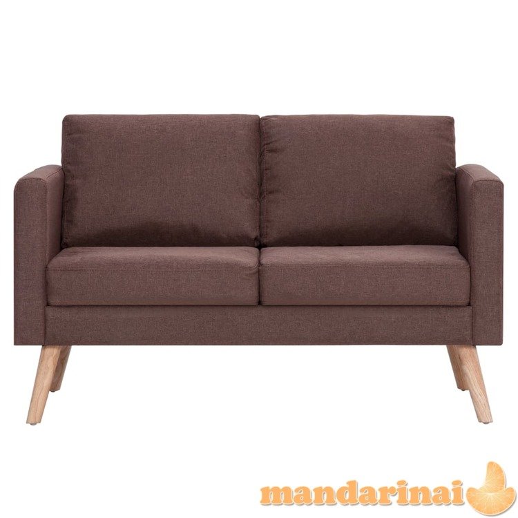 Dvivietė sofa, ruda, audinys