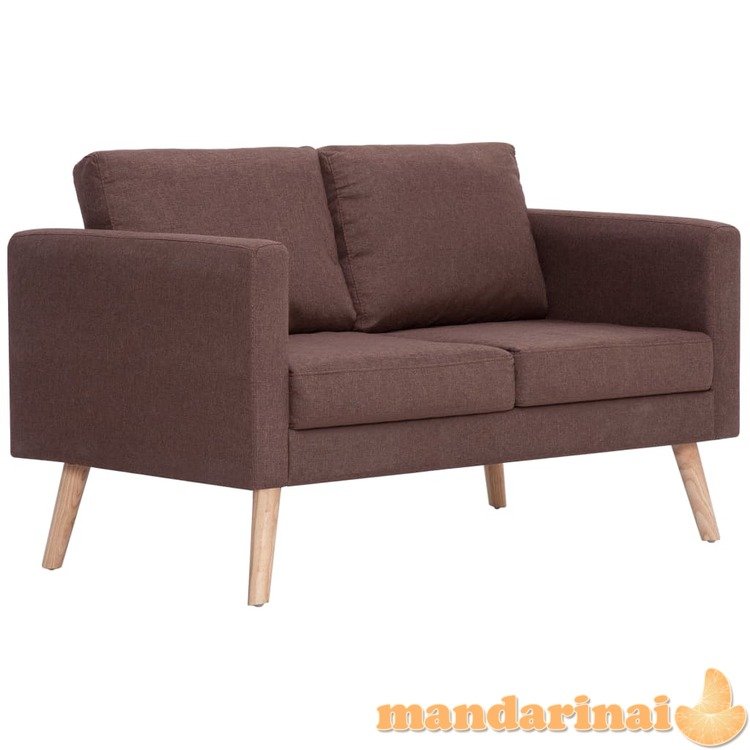 Dvivietė sofa, ruda, audinys