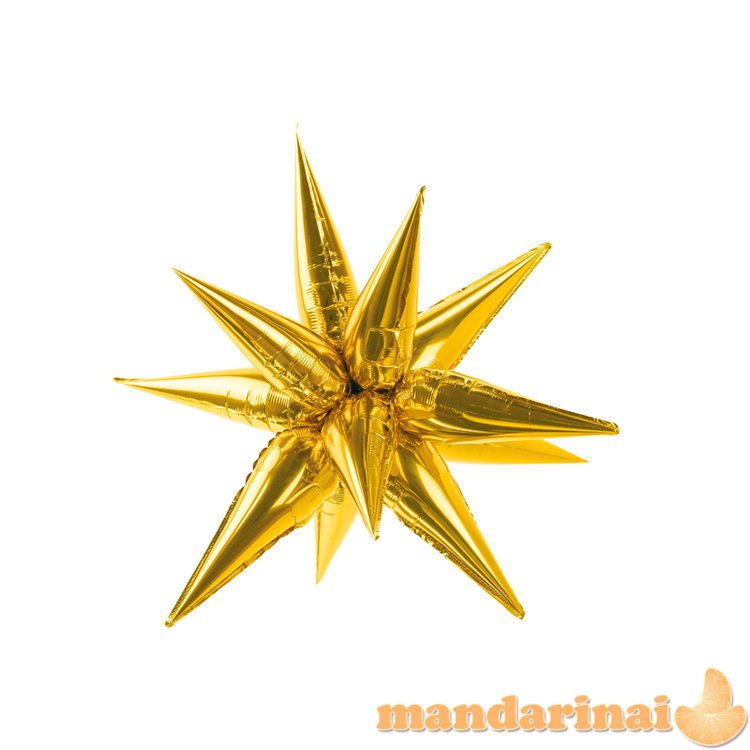 Foil balloon Star 3D, 95cm, gold