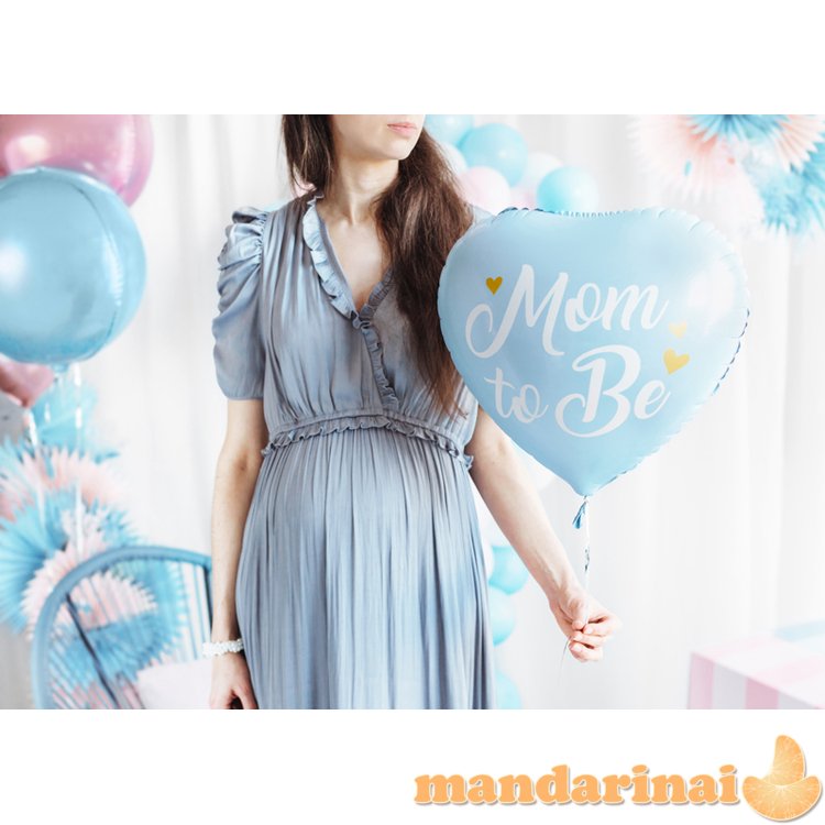 Foil balloon Mom to Be, 35cm, blue