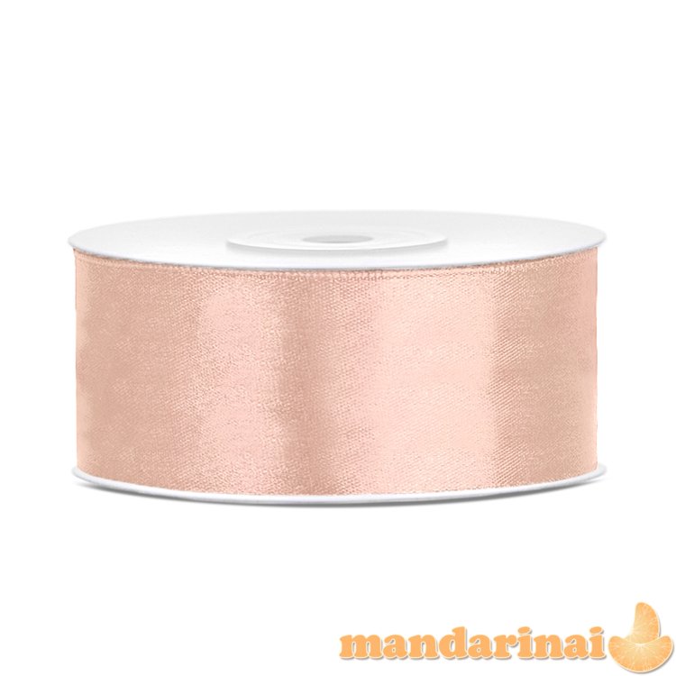 Satin Ribbon, light peach, 25mm/25m (1 pc. / 25 lm)