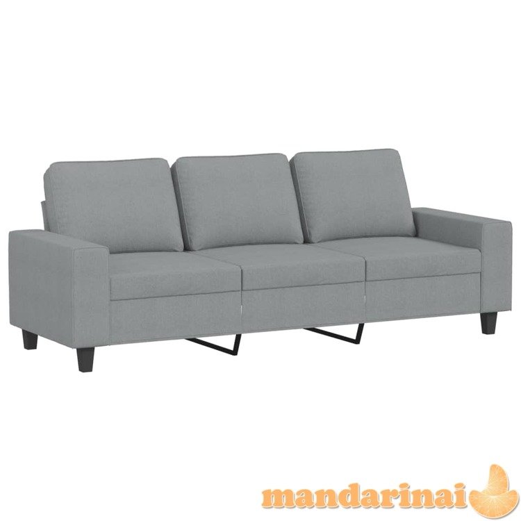 Trivietė sofa, šviesiai pilkos spalvos, 180cm, audinys