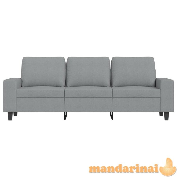 Trivietė sofa, šviesiai pilkos spalvos, 180cm, audinys