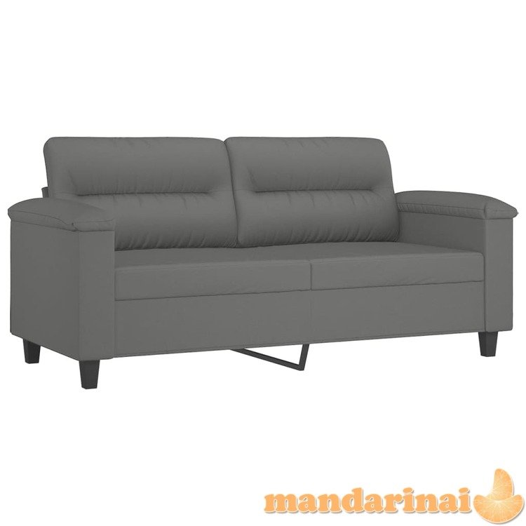 Dvivietė sofa, tamsiai pilka, 140cm, mikropluošto audinys