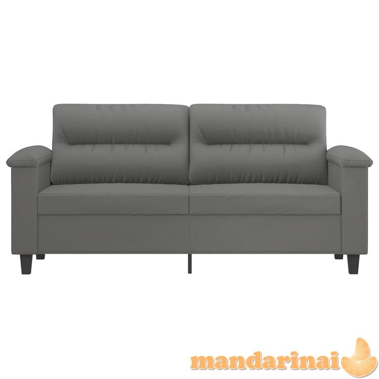 Dvivietė sofa, tamsiai pilka, 140cm, mikropluošto audinys