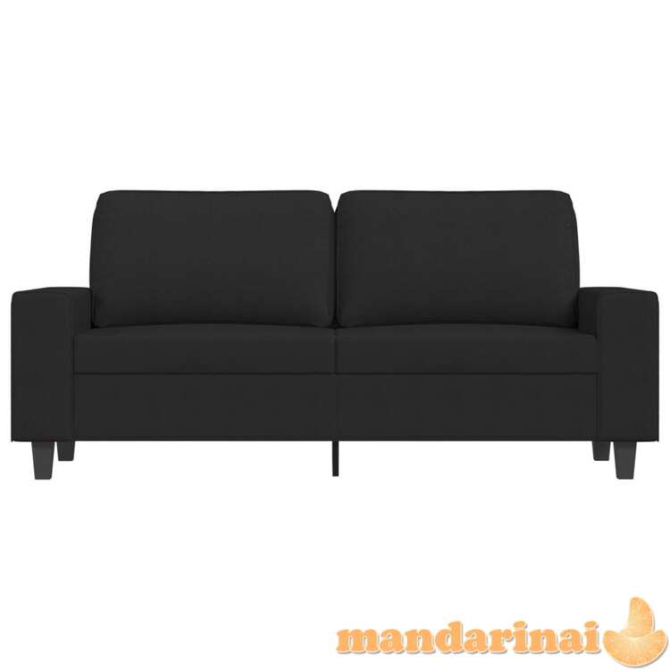 Dvivietė sofa, juodos spalvos, 140cm, audinys