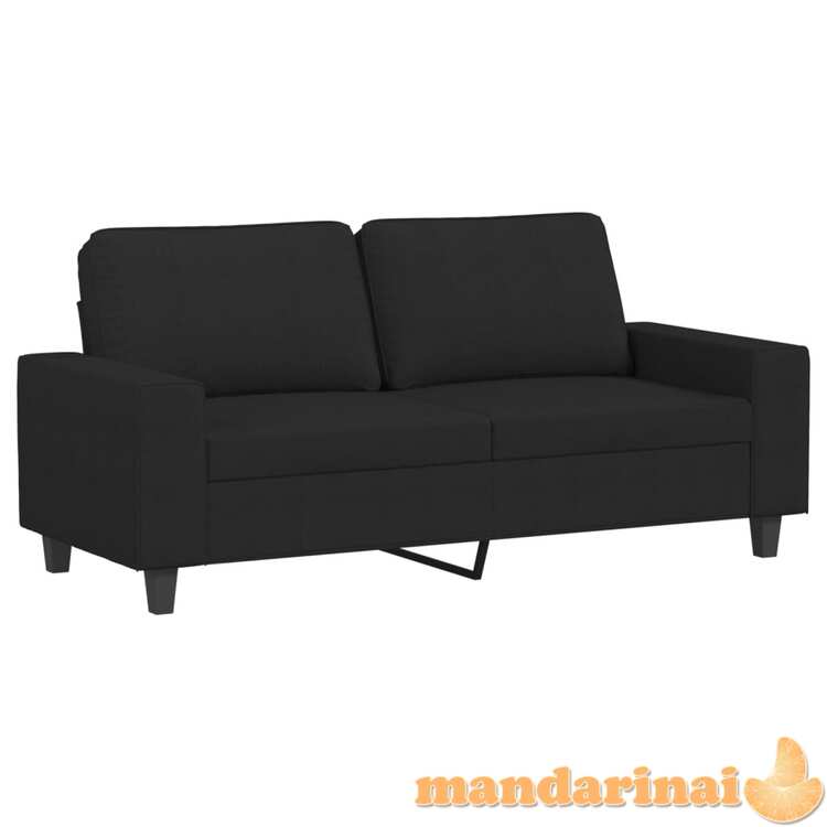 Dvivietė sofa, juodos spalvos, 140cm, audinys