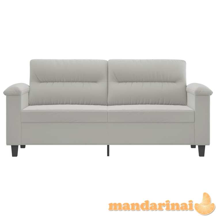 Dvivietė sofa, šviesiai pilka, 140cm, mikropluošto audinys